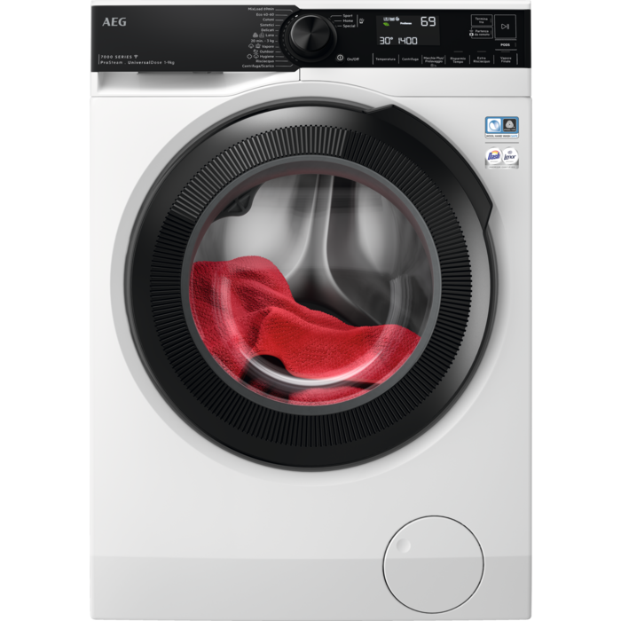 AEG - 9 kg washing machine - LR7HEU94BY