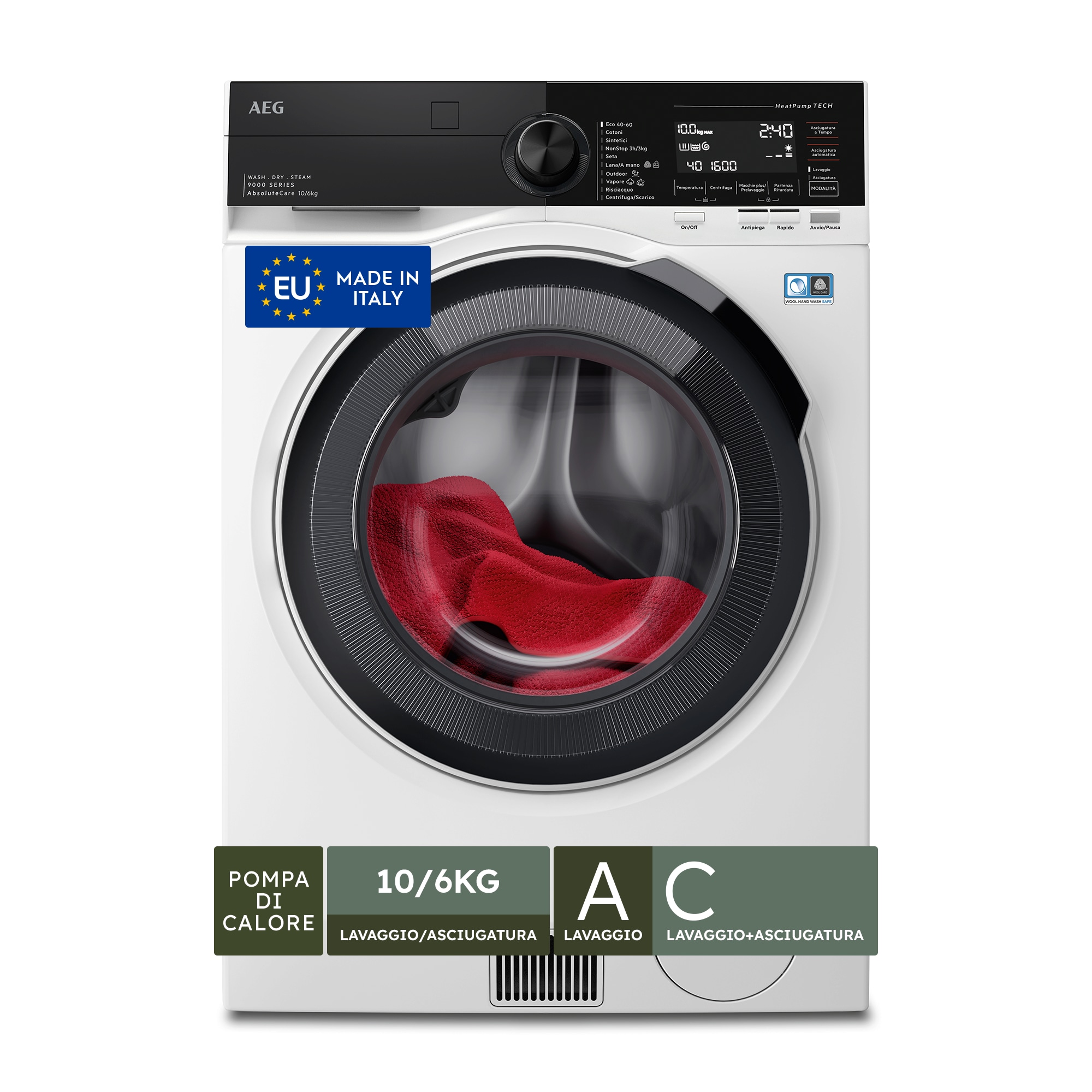 AEG - Lavasciuga a libera installazione - LWR9C166BB
