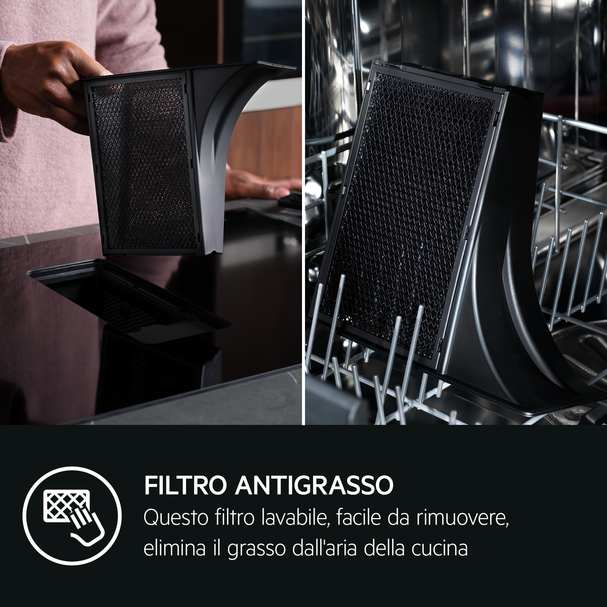 AEG - Piani con cappa integrata - NCH74B01CB