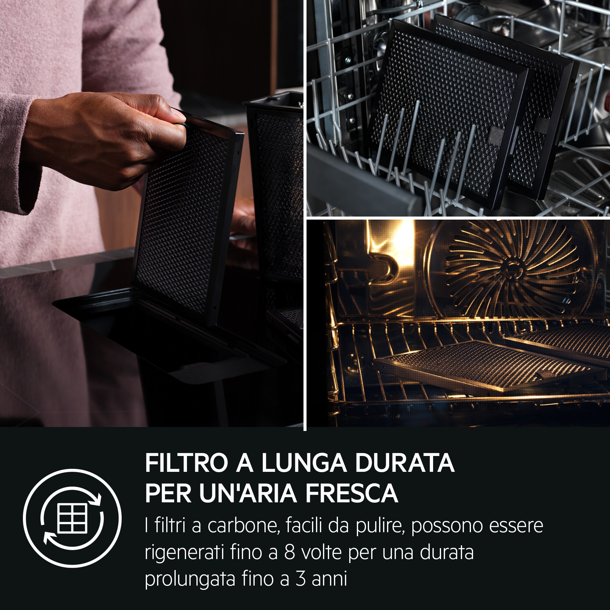 AEG - Piani con cappa integrata - NCH74B01CB