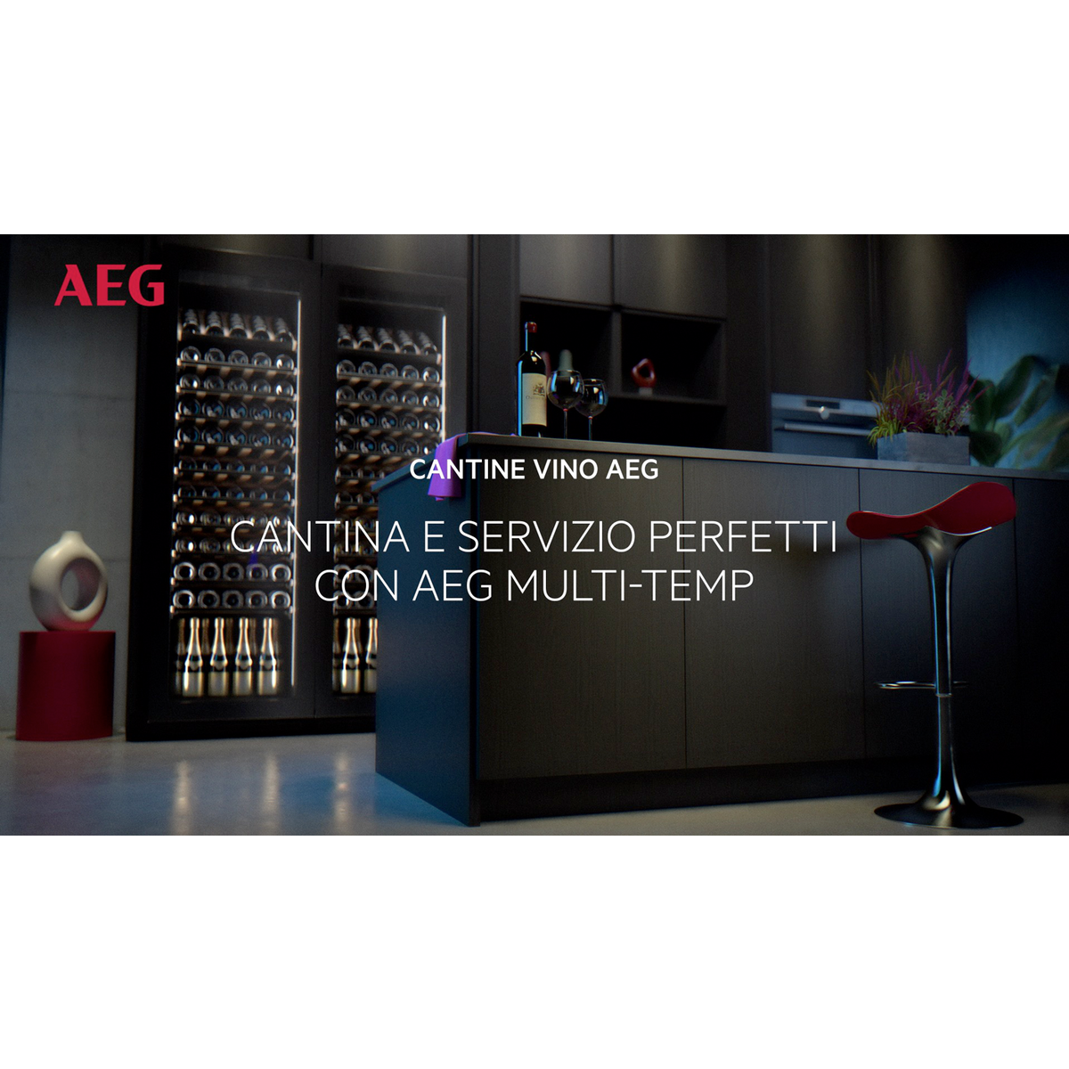 AEG - Small refrigerator - NKW8P21KAT