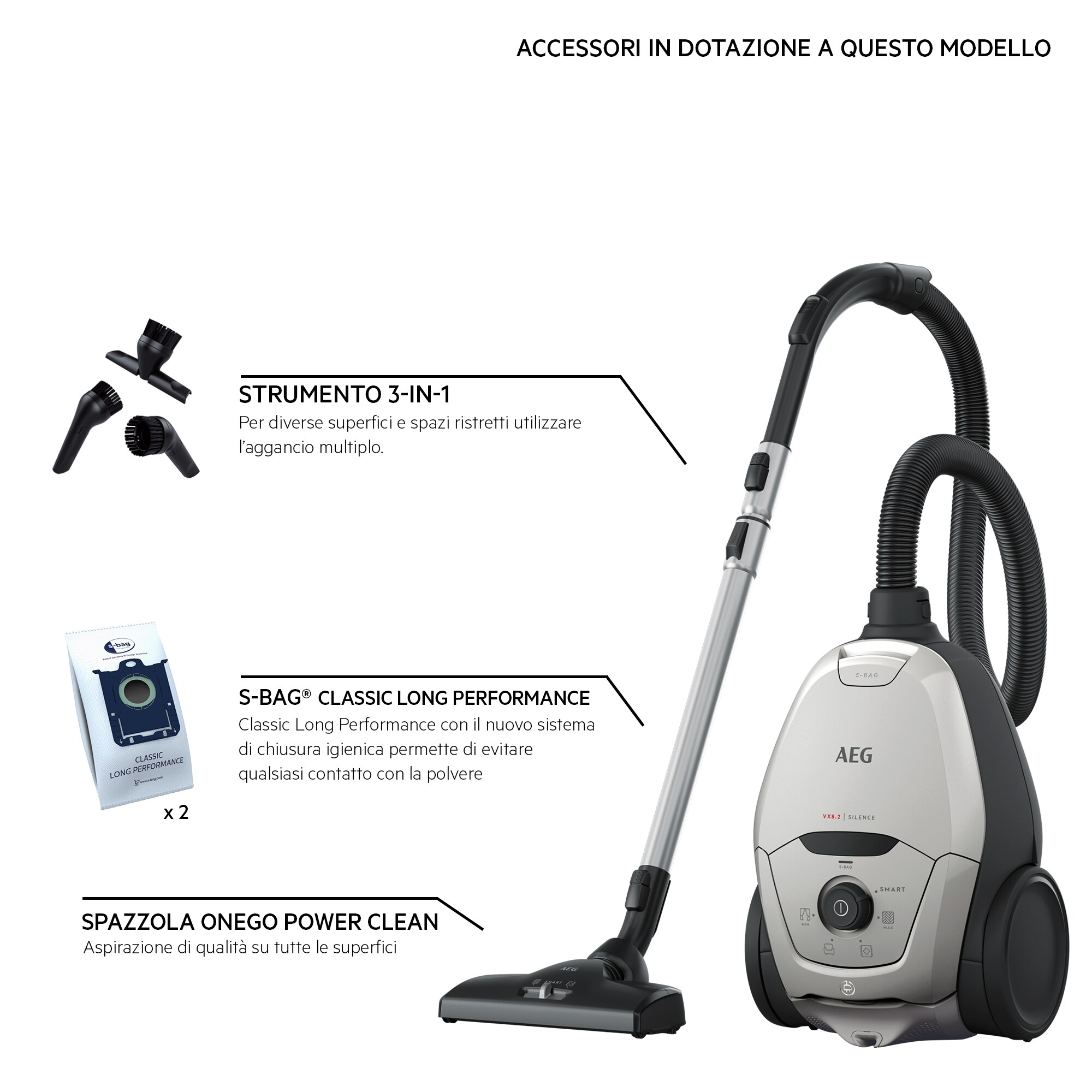 AEG - Aspirapolvere con sacco - VX82-1-2MG