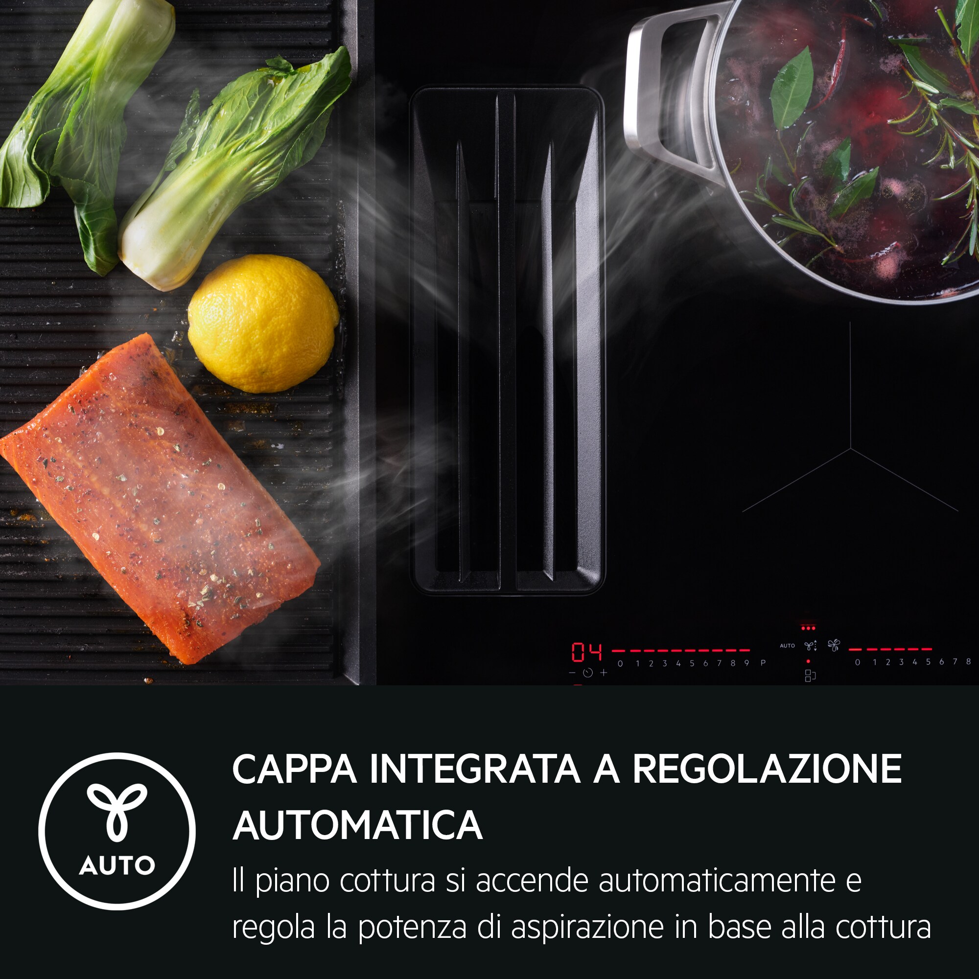 AEG - Piani con cappa integrata - NCH74B01CB