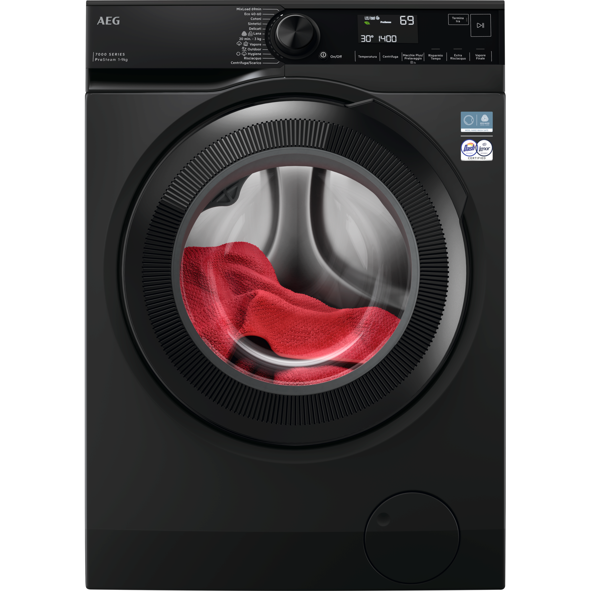 Lavatrice AEG 9 Kg Classe A - 1600 Giri, Motore Inverter, Bianco, Modello LR7D96CW