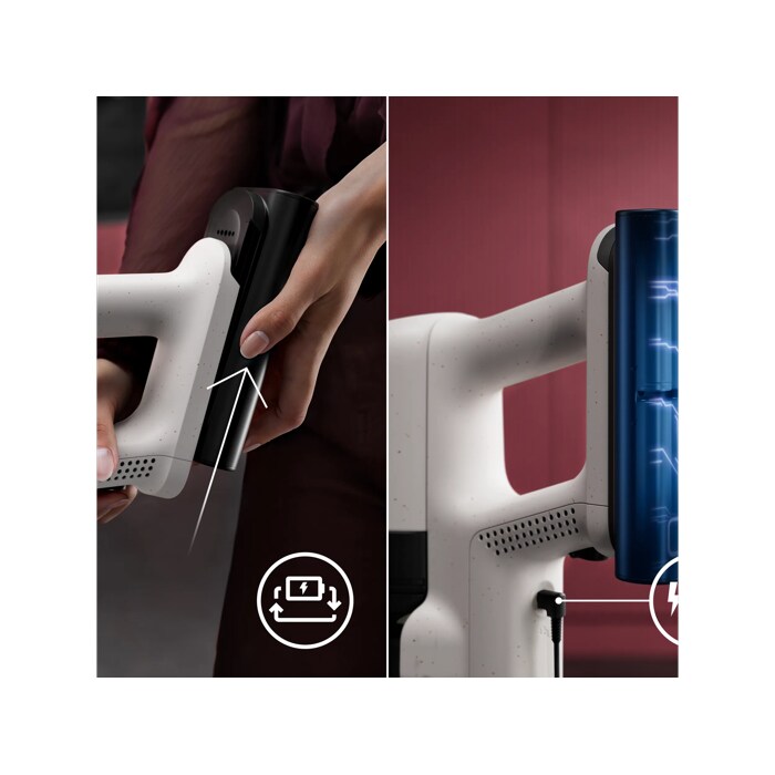 Fast charging right on the handle with overcharge protection 