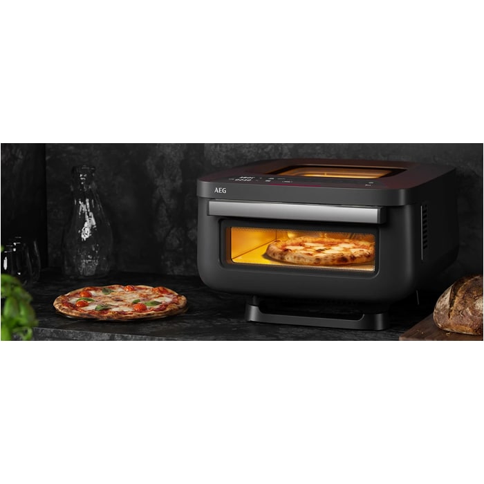 Delivers restaurant-quality pizza at home in 2.5 minutes.