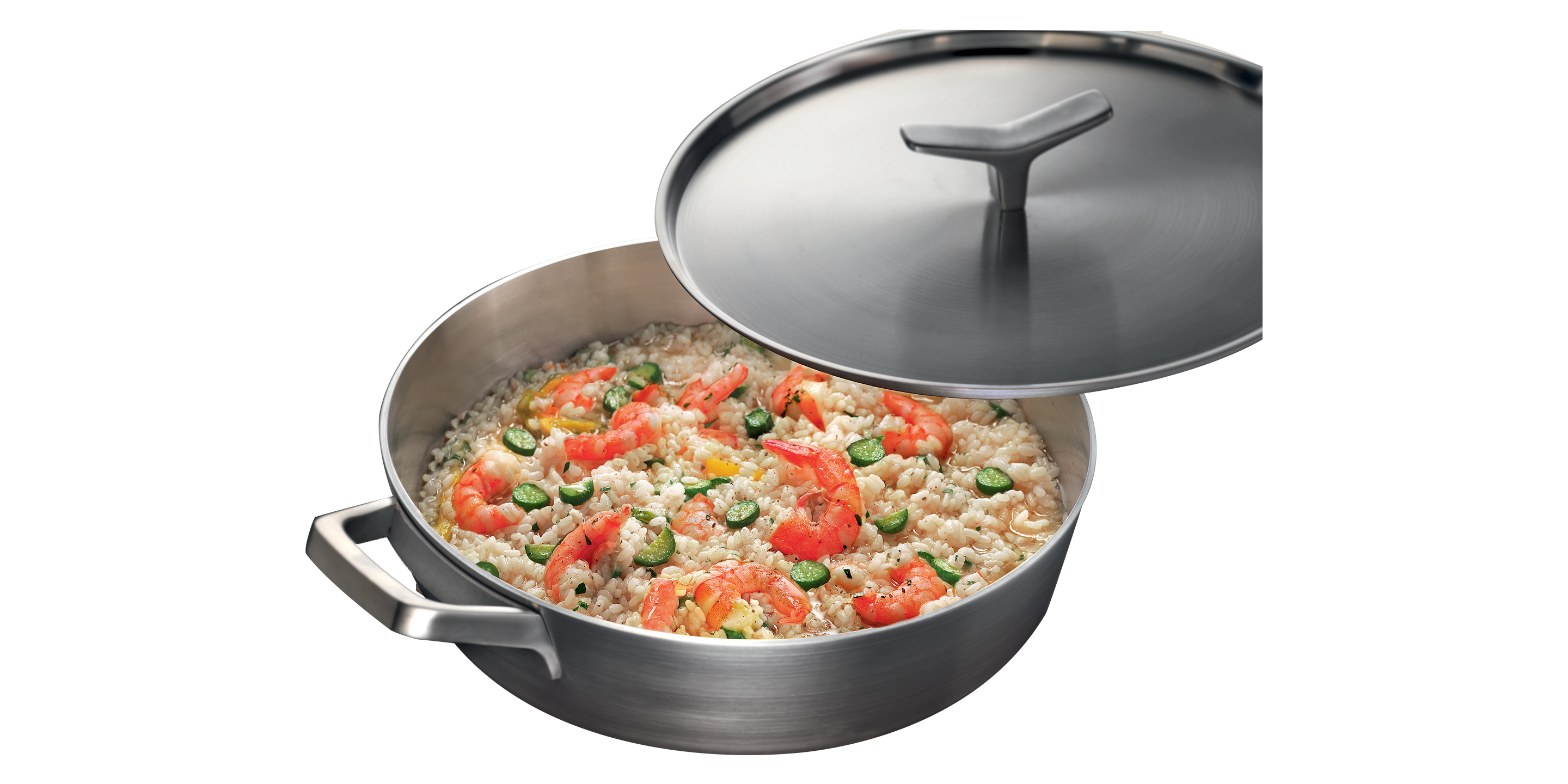 La casseruola poco profonda della Gourmet Range con risotto