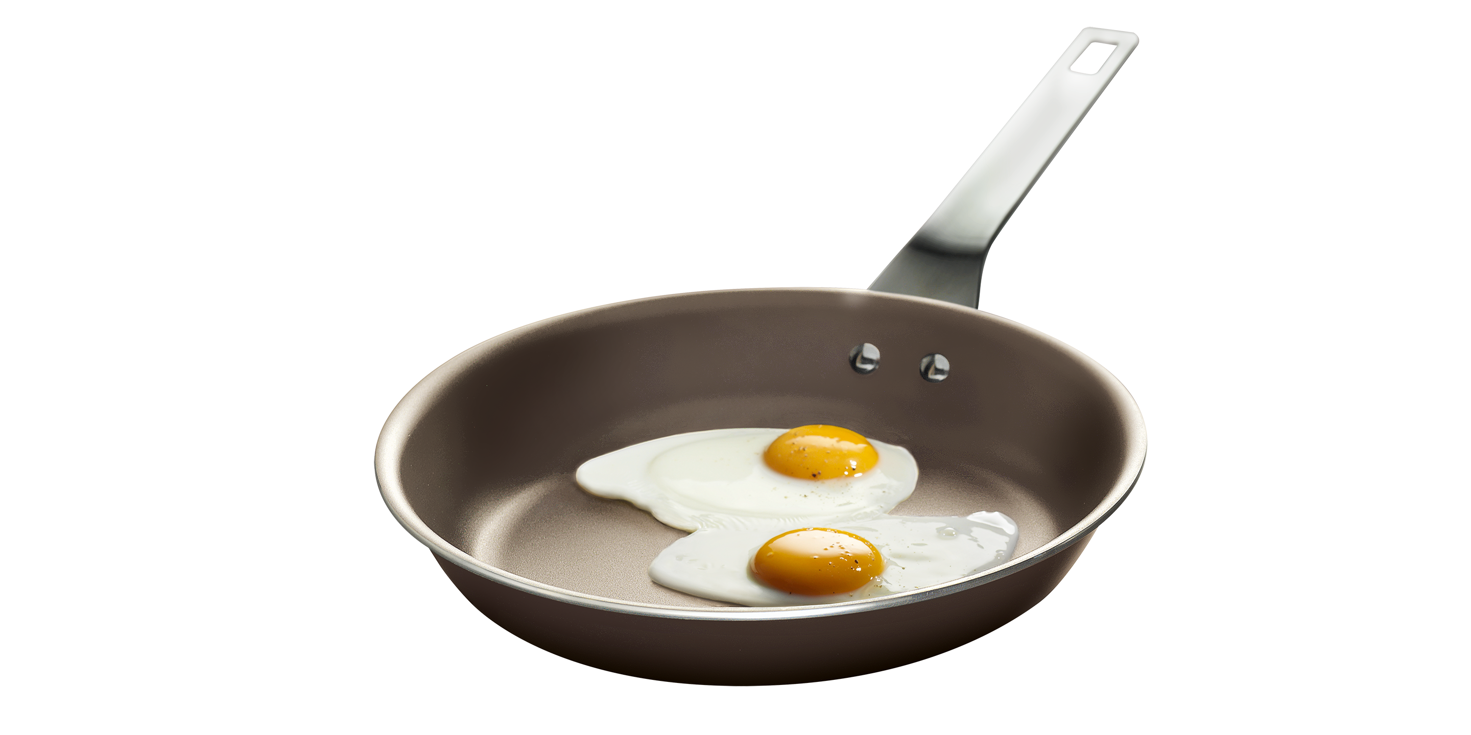 Frittura di uova in una padella antiaderente della Mastery Collection